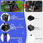 SlowTon Dog Pooper Scooper, 37.4" Long Handle Poop Scoop for Large Dogs | Adjustable, Portable, Non Breakable, with 20 Waste Bags, Swivel Extra Large Bin & Rake & Spade Kit, for Gravel Lawn Grass