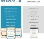 Pet House Candle Plant-Based/Soy - Clean Burning Scented,Long Lasting Pet Odor Candle for Home - Sunwashed Cotton