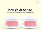 Jasper Dog Toothbrush, 360° Finger Toothbrush for Dogs & Cats, Pink 2-Pack | 12x More Bristles, Teeth Cleaning Kit for Small & Large Pets, Toothpaste Not Included, Fights Bad Breath, Extra Soft Silicone