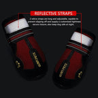 QUMY Dog Shoes for Hot Pavement, Dog Snow Boots & Paw Protectors for Winter | Dog Booties Medium Large Size Dogs, Water-resistant in the Rain, Outdoor Walking, Indoor Hardfloors Skid-resistant Sole Red