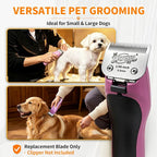 Size 30 Detachable Pet Grooming Clipper Blade with Ceramic Cutter, 0.5mm 1/50 Inch Cut Length, Silver, Compatible with Andis, Oster A5, Wahl KM10, 3 Pack