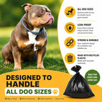 Dog Poop Black Bags with Dispenser (700 Bags) doggy poop bags Pickup Bag 35 Refill Rolls Dog Waste Bags Cat Litter & Poop Bags (35 Rolls, Uscented)