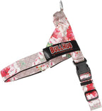 BULLHUG Adjustable Dog Harness– No Pull, No Choke – for English Bulldogs, French Bulldogs, Pugs & Broad-Chested Breeds – Easy, Safe Walks (Pink Floral, XL)