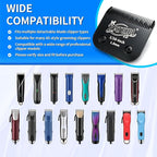 4 Pack Pet Grooming Clipper Blades with Steel Cutters, Sizes 10, 7FC, 5FC & 4FC, Black, Compatible with Andis, Oster A5, Wahl KM10 A5 Style Dog Clippers