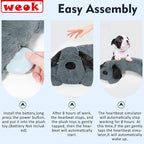 WEOK Puppy Heartbeat Toy for Separation Anxiety Relief, Heartbeat Stuffed Animal Anxiety Calming Behavioral Aid Plush Toy for Dogs Cats Pets