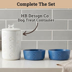 Ceramic Dog Bowl Set of 2 with Anti-Skid Base, 5.5"W x 2"H, 2 Cup Capacity | Thick Ceramic, Dishwasher Safe, Anti-Skid Rubber Base, 2 Cups per Bowl, Ceramic Food and Water Bowls Set of 2 for Small Dogs