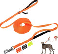 Fida Obedience Recall Training Agility Lead, 50FT Long Dog Leash, Orange | 33FT & 50FT, Traffic Handle, Soft Padded, Reflective for Night Safety, Durable Nylon Dog leash for Small Medium Large Breeds