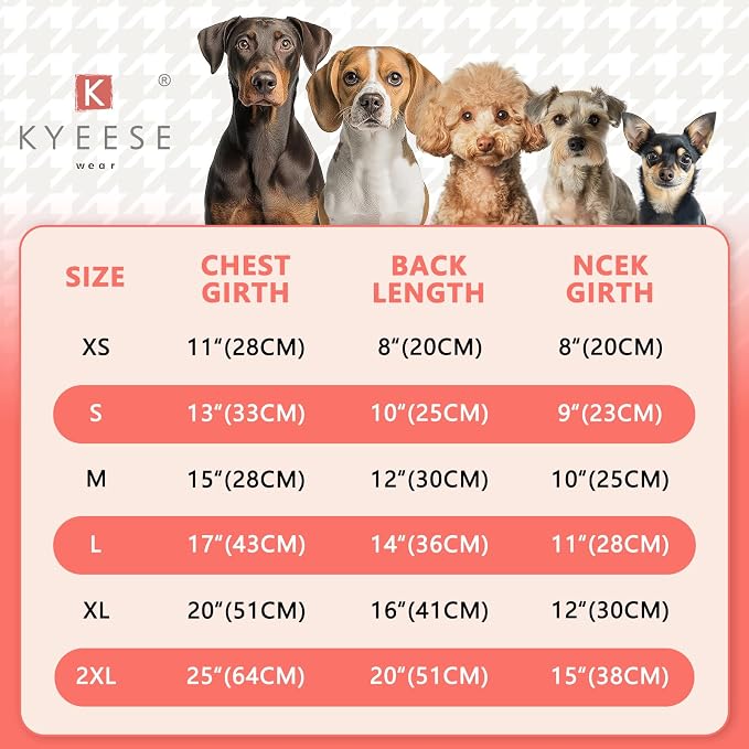 KYEESE Turtleneck Dog Pajamas for Small Medium Large Dogs Warm Dog Onesie | 4-Way Stretch, Lightweight & Breathable, Reduces Shedding, Gentle on Sensitive Skin, Recovery Support, Easy Potty Breaks