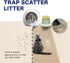Cat Litter Box Mat, Kitty Premium PVC Pad, Durable Trapping Rug, Phthalate Free, Urine-Resistant, Scatter Control, XXL 47 x 36 Inch, Beige