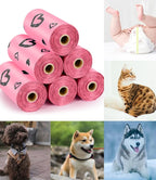 Dog Poop Bag Rolls Pink: 540 Count Dog Waste Bags with Dispenser, Extra Thick Strong Leak proof Poop Bags for Dogs Doggy | Unscented