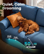oneisall Dog Paw Trimmer, Small Dog Clippers with Double Blades (Teal) | Low Noise, Gentle Skin-friendly Design, Cordless Precision Pet Hair trimmer for Grooming, for Paws, Eyes, Ears, Face, Rump