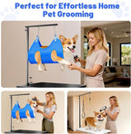 Dog Grooming Arm, 26"-38" Adjustable Clamp with Hammock | Nail Clippers Included, Adjustable Height, Heavy-Duty Design, 2 No-Sit Holders, Small & Medium Dogs