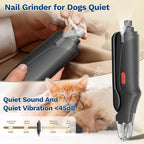 2 in 1 Dog Nail Clippers & Cat Nail Clippers Trimmers for Large Medium Small Dogs Cats Claw Trimmer Quick Sensor and Safety Guard USB Rechargeable Dogs Nail Trimmer with Catcher & 2 LED Lights