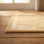 Cat Litter Box Mat, Kitty Premium PVC Pad, Durable Trapping Rug, Phthalate Free, Urine-Resistant, Scatter Control, Mosaic, L 35 x 23 Inch, Beige