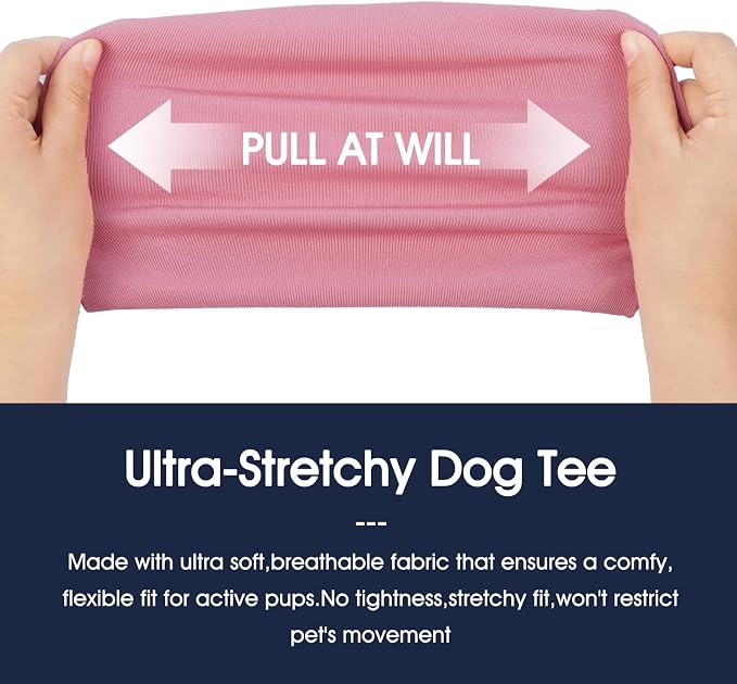 IECOii 2 Pack Dog Surgery Recovery Shirt Sleeveless Lightweight Dog Tshirt | T-Shirts with Stretch Fit,Gentle on Sensitive Skin,Anti-licking for Hot Spots,Shedding Control Tee,For Small to Giant Dogs