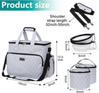 BAGLHER Dog Travel Bag, Pet Travel Bag (ALL Pet Travel Supplies), With 2 Pet Food Containers and 2 Collapsible Silicone Bowls; Essential Kits for Pet Travel DLwhite