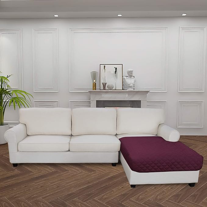 Easy-Going Sectional Couch Covers for Dogs L Shape Sofa Cover Reversible Sofa Slipcover Chaise Lounge Cover Furniture Protector Cover for Pets Dog Cat (42 x 68 inches, Wine/Wine) | Soft Sofa Slipcover For Dogs, Fits Left/Right Chaise Lounge Protector, ...