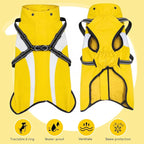 Dog Raincoat Waterproof Raincoats for Dog Reflective Dogs Rain Jackets with Hood Hoodie Pet Rain Poncho Coat for Small Medium Large Dogs Puppies S-XXL (Yellow, S)