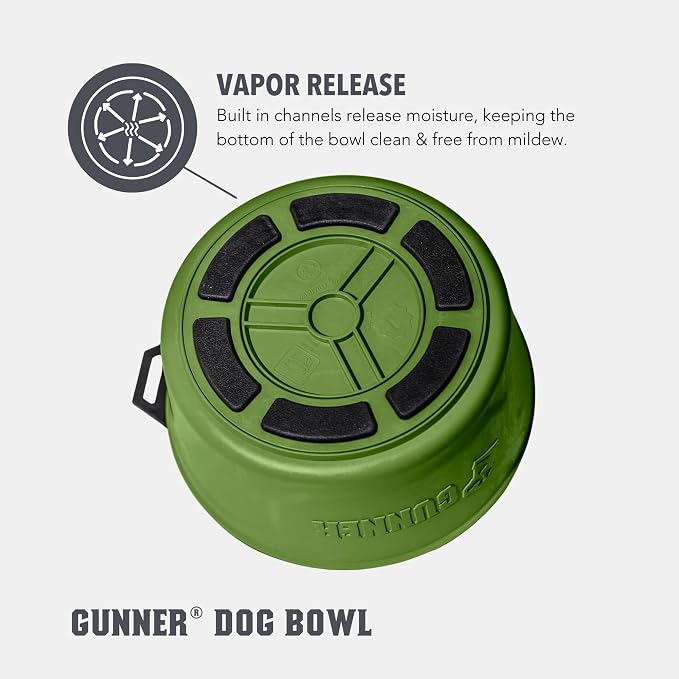Dog Bowl with Spill-Proof Travel Lid, Green, 7-Cup Pet Travel Bowl | Green 7-Cup Dog Bowl, Spill-Proof Travel Lid, BPA-Free, Rust-Proof, Shock-Resistant, Stackable and Dishwasher Safe