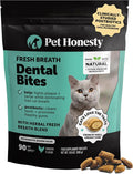 Fresh Breath Dental Bites for Cats – Crunchy & Creamy Cat Dental Treats for Fresh Breath, Tartar & Plaque Control – Dual-Texture Cat Oral Care Bites for Bright Teeth & Healthy Gums – 90 Day Supply