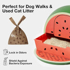 VETRESKA Dog Poop Bags with Handles 120 Count, Coffee Scented Waste Bags | Leak-Proof Thick Dog Bags for Poop, Easy-Tie Large Poop Bags, 8 Refill Rolls for Dog Walking Cat Litter