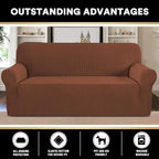 Couch Covers for 3 Cushion Couch Sofa Pet Friendly Extra Large Couch Cover for Oversized Sofa Washable Furniture Protector Fitted Sofa Slipcovers Stay in Place(XL Sofa, Caramel)
