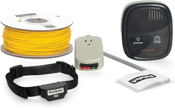 PetSafe Rechargeable In-Ground Fence, Up to 1/3 Acre | Expandable to 25 Acres, Waterproof Rechargeable Collar, 4 Static Levels Plus Tone, Dogs & Cats 5 lb+