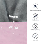IECOii Dog Coat for Large Dogs, Reflective & Adjustable Turtleneck Jacket with Buckle, Thermal Fleece Lined Dog Snowsuit for Cold Weather - Soft Dogs Winter Coat Windproof Warm Vest, Pink, L