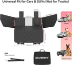 DIAMOOKY Hard Bottom Dog Car Seat Cover for Cars SUVs & Small Trucks | One-Piece Hard Bottom, 420-LB Capacity, Waterproof, Door & Headrest Protector, Pet Bed Dog Hammock, Not for 3-Row Seats
