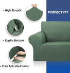 Stretch Chair Sofa Slipcover, Single Couch Cover,Greyish Green | 1-Piece Washable Sofa Cover,Pet Friendly (31"-55") Furniture Protector Soft Jacquard Elastic Bottom for Dogs & Kids