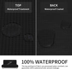 Easy-Going 100% Waterproof Futon Cover, Stretch Futon Slipcover Large | Dual Waterproof Armless Futon Couch Cover, Leakproof Sofa Bed Furniture Protector for Kids Pets Dog Cat, Black