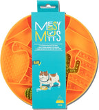 Messy Mutts Round Slow Feeder, 8 Inch, 2 Cup, Orange | 8 Inch Round Silicone Puzzle Slow Feeder For Dogs And Cats, Holds 2 Cups, Dishwasher Safe