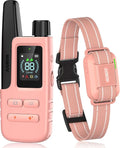 Dog Shock Collar - 4200FT Dog Training Collar with Remote for 5-120lbs Small Medium Large Dogs, IPX8 Waterproof E Collar with 4 Training Modes, Security Lock, Rechargeable Shock Collar Pink