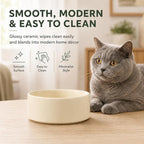 Havniva Cat Bowls Set of Two, 5.1” Ceramic Cat Food and Water Bowls | Cat Food Bowls Whisker Friendly, Non-Slip Base, Food-Grade Ceramic, Wide Opening, Dishwasher Safe, Cat Bowls for Indoor Cats
