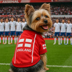 Parisian Pet Team England Dog Jersey - Breathable Mesh Puppy Football Jersey - Lightweight Stretch Sporty Dog Clothes - Summer Shirts for Medium Dogs - Soccer Jersey for Dogs - Sportswear Pet Clothes