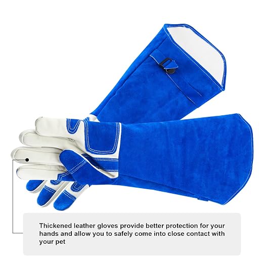 AOWPFVV Animal Handling Gloves Bite Proof for Dogs,Cats, 23.6in Large | Falconry,Birds,Snake,Reptile,Vets, Groomers & Animal Control