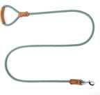 Mile High Life Dog Leash with Genuine Leather Handle, 6 FT/5 FT/4 FT | Leather Grip Rope Leash, Heavy Duty 360° Swivel Metal Clasp, for Small Medium & Large Dogs