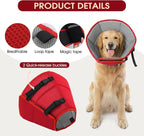 Dog Cone Collar After Surgery for Large Dogs, Adjustable Soft Cone for Dogs to Stop Licking, Professional Elizabethan Collar for Pet, Recovery Cones for Wound Healing & Hot Spots