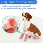 MIGOHI Reflective Dog Shoes for Small Dogs,Small Dog Boots & Paw Protectors for Summer Hot Pavement Hardfloors with Anti Slip Waterproof Rubber Grip Sole,Dog Booties for Indoor Outdoor Walking Running