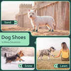 PAWsay Dog Shoes for Summer Water-Resistant Paw Protector Soft Booties | Non Slip Puppy Boots with Reflective Straps Prevent Injury Scratching Comfy Boots with Soft Thin Lining Lighten Friction