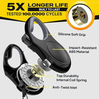 Fida Retractable Dog Leash X-Small Breed, 10 ft Durable Pet Walking Leash for Extra Small Dogs/Cats/Small Animals up to 18 lbs, 360° Tangle Free, Black