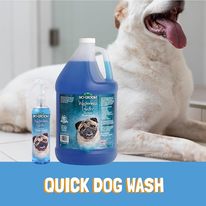 Bio-Groom Waterless Dog Shampoo - Tearless, No-Rinse, Dog Bathing Supplies, Puppy Wash, Cat & Dog Grooming Supplies, Cruelty-Free, Made in USA, Dry Shampoo Spray, Dog Products - 8 fl oz 1-Pack | Dog Bathing Supplies, Puppy Wash, Cat & Grooming Supplies...