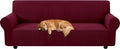 XINEAGE Stretch 4 Seater Slipcover, Non-Slip Pet Couch Cover,Wine Red | Washable Furniture Protector, Elastic Bottom, Dogs & Cats Friendly, Scratch-resistant, Fast Setup, High Elasticity
