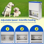 22lbs Gravity Dog Feeder - Automatic Dog Feeder Large Breed | Dog Food Dispenser,Adjustable Feeding Speed,Two Installation Method,Solid Material, Viewing Window Design,for Cat Dog