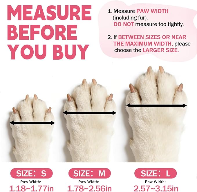 Disposable Dog Booties with 4 Rolls Bandages, Dog Paw Protectors for Hot Pavement, Dog Boots to Prevent Licking Paws & Recovery, Gentle Paw Covers 32 Pcs (Size L: Paw Width 2.57-3.15")