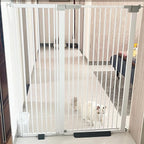 Rgqphantom 41" Tall Safety Pet Gate,Adjustable 30.5"-55" Wide(White) | Auto Close Cat Gate Suitable for Stairs,Doorways,White, Pet Safety Barrier
