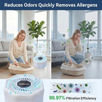Cat Litter Deodorizer – 99% Odor Removal, Ozone Rechargeable Air Purifier for Pets, Strong Odor Eliminator for Litter Box,Toilet, Closet,Shoe,Garage-Filterless Odor Remover,Quiet Air Freshener