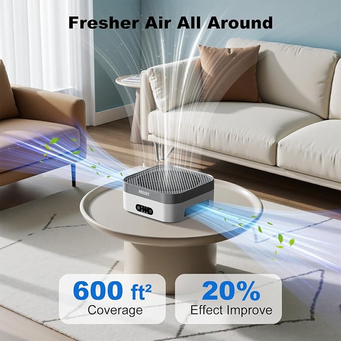 Air Purifiers for Home, Plug-in, H13 True HEPA Filter Captures Smoke Odor Pet Dander, Portable Quiet Car Air Purifier for RV/Desk/Bedroom/Office, Covers up to 600 Ft², Timer - 1 Filter | Portable, Travel/RV/Desk/Bedroom/Office, 600 Ft², Captures Smoke/...