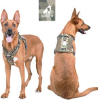 AUROTH Tactical Dog Harness for Large Dogs No Pull Adjustable Pet Harness Reflective Working Training Easy Control Pet Vest Military Service Dog Harnesses Woodland Camo XXL