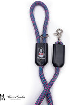 Warren London Climbing Rope Dog Leash | 5ft Length with Options for Reflective | Ergonomic Grip Comfort Control and Durability | Heavy Duty for Small Medium and Large Dogs | Purple